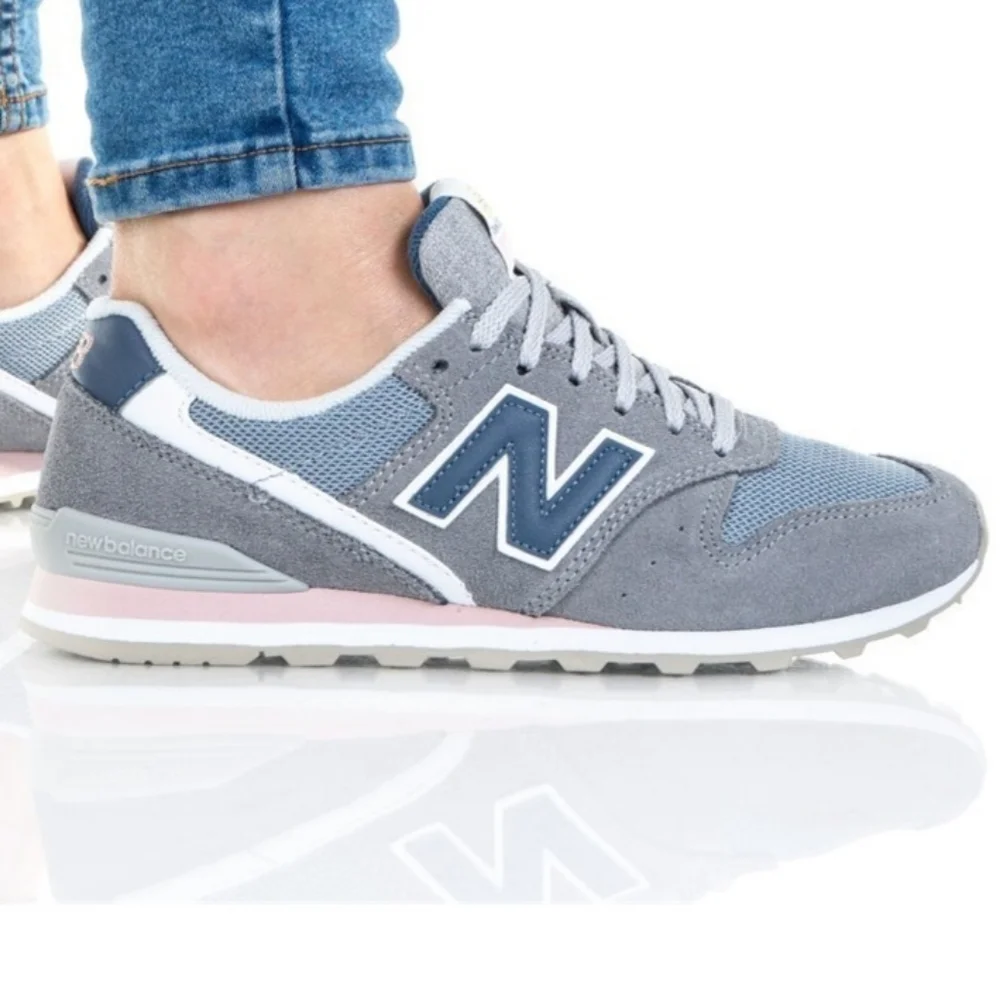 NWT Retired NB 996 Retro Running Shoe Sneaker Grey / Navy / Pink - Picture 10 of 16